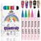 EBANKU Nail Art Pens Set, 3D 0.7MM Nail Polish Pens Quick-Drying Nail Art Markers Acrylic Paint Nail Point Graffiti Dotting Liner Pen Tools for Home & Salon Nail DIY (6 colors)