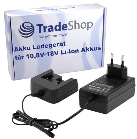 Trade-Shop Ladegerät Netzteil 10,8V 12V 14,4V 18V Li-Ion kompatibel mit Dewalt 20V MAX Tools, DCB100, DCB206-2, DCB182-XE, DCB206, XR Li-Ion 18V