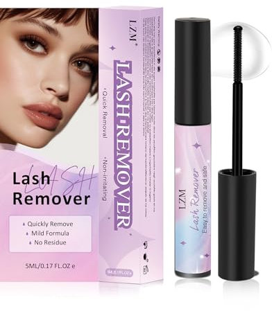 LZM Dissolvant De Colle à Cils 5ml/ 0.17oz Faible Irritation Remover Cils Extension Dissolvant Extension Adhesive Base d'Huile Cluster Lash Glue Remover