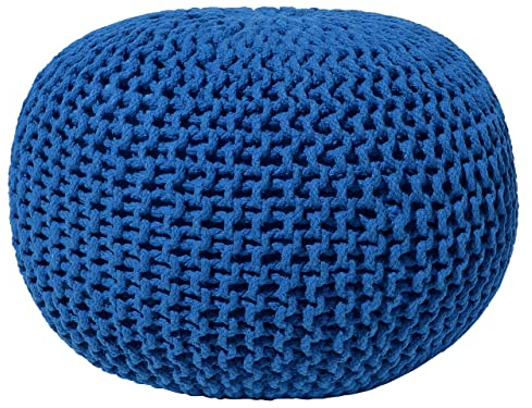 Beliani Trendy Ottoman in Kupfer Blau 50x35 cm Conrad
