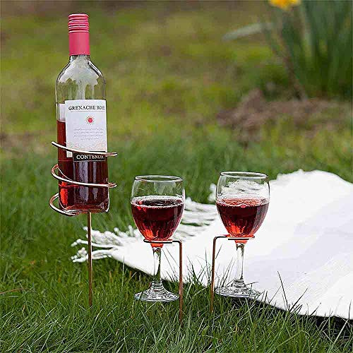 PMS B&CO Wine Bottle & 2 Wine Glass Holders ON TIE ON Card