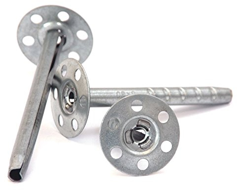 100 Metall Dübel 8 x 110mm, Tellerdübel, Schlagdübel, Dämmstoffdübel, feuerverzinkt