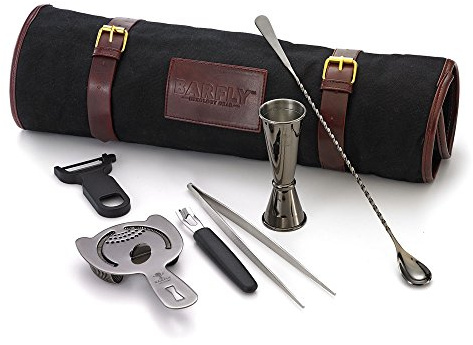 Barfly M37100BK Cocktail Set, 7-Piece Essentials, Gun Metal Black