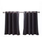 Xmiral Türvorhang Einfarbig Kurz Gardine Verdunklungsvorhang Scheibengardine mit Ösen 150cm x 90cm 2er Per Pack(Schwarz)