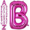 Ballons géants en aluminium rose avec lettre B - 101,6 cm - Pour décoration de fête d'anniversaire ou de fête prénatale - Rose B