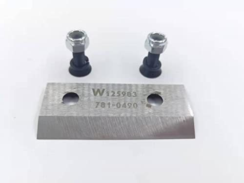 ASN Chipper Blade/Knife 781-0490 & 981-0490 w/Screws, for Troy-Bilt,MTD, Craftsman
