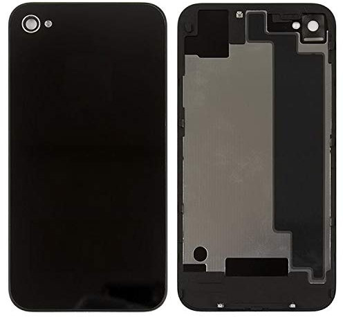 Cover posteriore per batteria, parti di ricambio compatibile con iPhone 4S, (nero, con componente, HC)