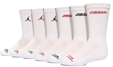 Jordan Calze Legend Crew 6pk Boy Calze Bianco 7-9Y