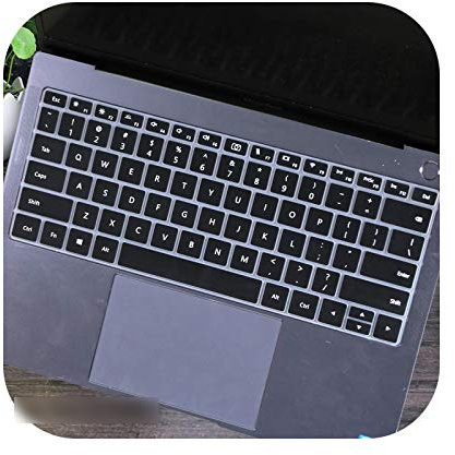 Carcasa protectora teclado de silicona para Huawei MateBook D 15 AMD Ryzen 2020 15,6 pulgadas para Huawei Mate Book D15-Black