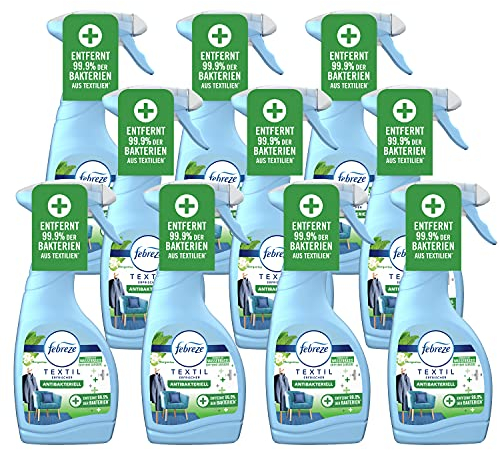 10er Set Febreze Antibakteriell Textilerfrischer Spray 500ml entfernt 99,9% der Bakterien (10)