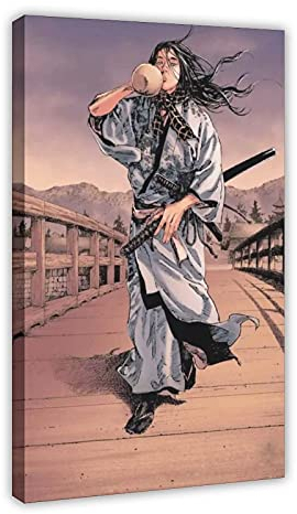 Anime-Poster Vagabond 5 Leinwand Poster Schlafzimmer Dekor Sport Landschaft Büro Zimmer Dekor Geschenk 50 × 75 cm Rahmen: