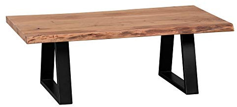 KADIMA Design Table Basse Bois d'acacia 115 x 60 cm Arbre Table Basse du Tronc