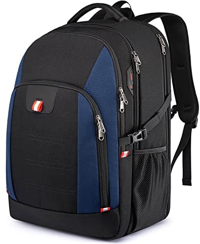 Della Gao Reise Laptop Rucksack, Anti-Diebstahl-großer Reiserucksack mit USB-Ladeschlitz, wasserabweisende College-Schule-Computer-Tasche, Geschenke für Männer und Frauen, passend für 18,4-Zoll