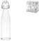 H&H 1215005 Bottiglia Liscia con Tappo Meccanico, Vetro, Trasparente, 0.5 lt