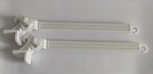 Coppia Braccetti in Alluminio per Tende da Sole a Caduta 70 cm Vari Colori (70 cm, Bianco)
