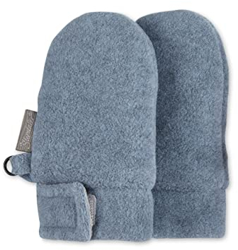 Sterntaler Unisex Baby Fäustlinge Ohne Daumen aus Microfleece, mit Klettverschluss, Blau, Einheitsgröße