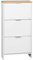 HOMCOM Schuhschrank, Schuhkipper, Schuhregal mit 3 Schubladen, Schuhkommode mit Kippsicherung, Schuhständer für Diele, Max. 12 Paar Schuhe, Weiß, 60 x 24 x 120 cm