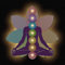 Chakra Geschenke I LED Wanddeko aus Holz mit Digitaldruck I Meditation Yoga Wand Deko Steine