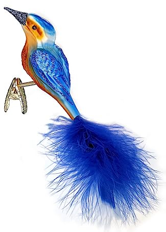 Inge-glas Eisvogel 10 cm 10015S023 gefiederte Freunde - Christbaumschmuck Glas mundgeblasen