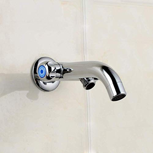 Mischbatterie, bleifreier Wasserhahn, in der Wand, drehbar, einzelnes Kaltwasserbecken, Waschbecken, Mischbatterie, Balkon, Wäschewischer, Pool, Absperrhahn, universeller Bibhahn, komplett aus Bronze,