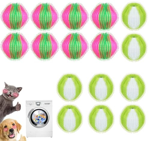 16 Pieces Pet Hair Remover, Washing Machine, Reusable, Washing Machine, Cat Hair Remover, Hair Catcher, Lint Balls, Washing Machine, for Tumble Dryer and Washing Machine