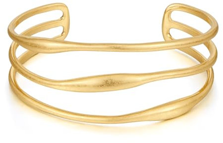 LILIE&WHITE Gold Bangle Bracelet for Women – Minimalist Open Bangle, Hypoallergenic & Tarnish-Resistant – Elegant Layered Bracelet for Everyday & Special Occasions – Gift for Her