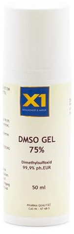 X1 DMSO Gel 75% - Dimethylsulfoxid in 99,9% pharmazeutischer Reinheit - 50ml HDPE Tube