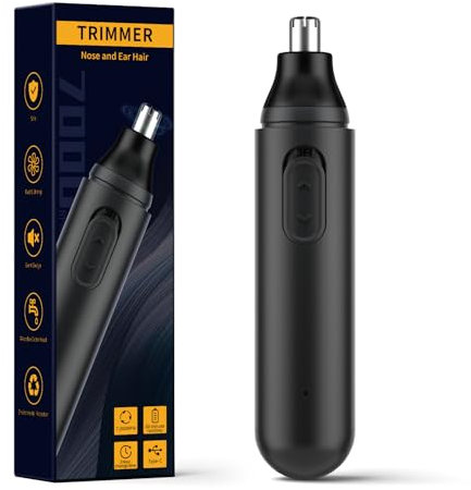 Taglia Naso,Rasoio Taglia Naso Professionale Trimmer,Ricaricabile USB e Impermeabile,Rasoio Orecchie Naso Indolore