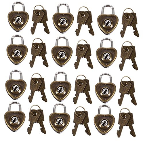 Veemoon 12pièces Cadenas Forme De Cœur Pour Bagages Cadenas De Voyage Multifonction De Valise Compact