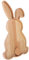 Zerodeko Easter Bunny Charcuterie Board: Rabbit Shaped Cutting Chopping Board Wooden Serving Platter Appetizer Tray Sushi Dish Snack Plates for Home Easter Party