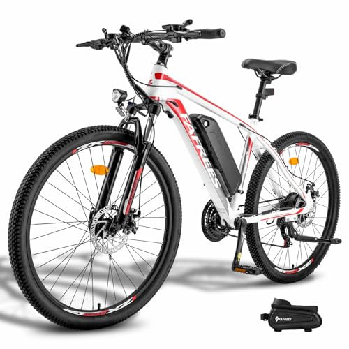 Fafrees 26 Hailong-One Electric Bike, 26'' Electric Bicycle for Adults, 36V 13Ah Removable Battery, Power Assist 80KM, 250W Electric Mountain bike (White)