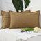Madizz 2er Set Polyester- Leinen Kissenbezügen Weiche dekorative Kissenbezüge für Sofa Schlafzimmer Kissenhülle Ingwer 40x60 cm Rechteckig