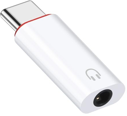 Coolden USB C Klinke Adapter Aux USB C auf 3.5mm Kopfhörer Adapter Audio Konverter 3,5‑mm-Kopfhöreranschluss Adapter für iPhone 15/15 Pro,Samsung S24/S23/A54,Huawei P40/Mate 50,iPad Pro,MacBook Weiß
