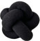 champracer Geknotetes Kissen - Rundes Wurfkissen, Sofa Geknotetes Kissen, Plüsch Geknotetes Kissen, Plüsch Rundes Geknotetes Kissen, Heimdekoration, Sofa Dekoration (Schwarz,30 cm)
