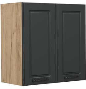Vicco Hängeschrank R-Line, hängender Küchenschrank, Anthrazit Landhaus, 60 cm
