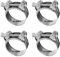 T Bolt Hose Clamps，4 Pieces 56-59MM Durable Exhaust Clamp Set, Hose Clips & Bolt Clip - Piping Secure Reliable Connection for Various Applications