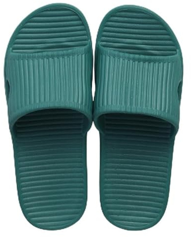 JoWebb Unisex Slippers for Women/Men, Light Weight Flat Slide Sandals Shower Sandals Flip Flops for Indoor Garden Bathroom Poolside Turquoise