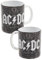 AC/DC Tasse - Black Ice Kaffeetasse Becher Kaffeebecher aus Keramik Schwarz Grau 320 ml
