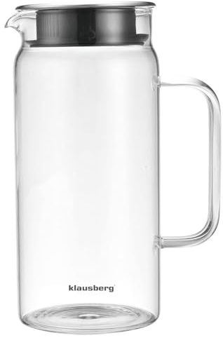 Glaskanne Glas-Tischkrug 1.0L Karaffe, Glaskaraffe, Wasserkaraffe KLAUSBERG KB-7686
