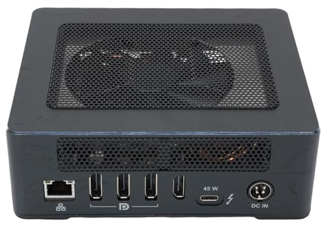 ASHATA Mobile Externe Grafikkarten Dockingstation für RX6600, Externe GPU Dockingstation Passend für Thunderbolt 3 USB3.0 7 Ports, HDMI 2.0, DisplayPort 1.4, RJ45 Port (EU)