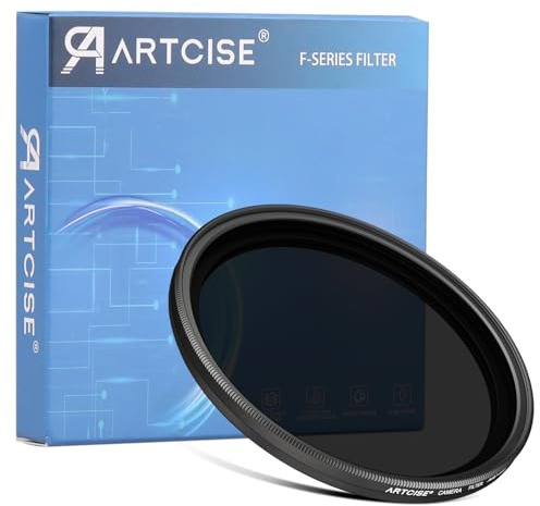ARTCISE Filtre ND Variable 58 mm Ultra Mince ND2-ND400 HD Réglable Fader Filtres à densité Neutre pour Objectif