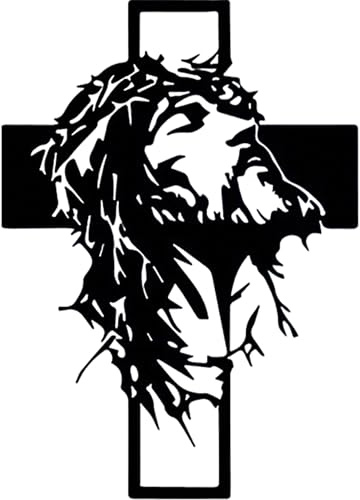 Gwezmxs Jesus Kreuz Wand Metall Kruzifix Wandkunst 30cm, Christus Katholische Dekor für Kirche, Zuhause, Büro