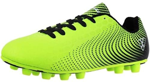 Vizari USA Stealth Fußballschuhe für Jungen und Mädchen, Jugendliche, Fester Boden, athletisch, Outdoor-Fußballschuhe für Kleinkinder, kleine Kinder, große Kinder, leicht und langlebig, grün/schwarz