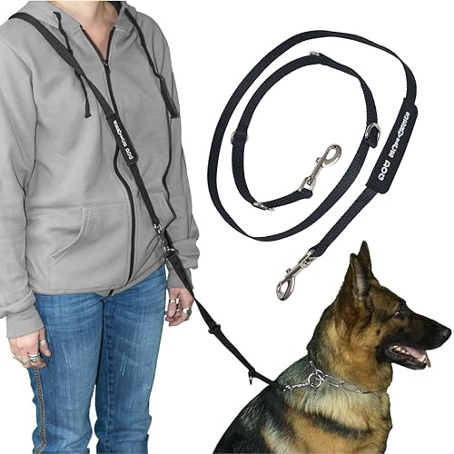 ActiveDogs Hands Free Dog Leash, Crossbody Waist Leash, 7.5 ft
