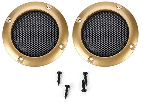 ASHATA 2X Lautsprecher Gitter Grill,2 Zoll Lautsprecher Abdeckung Dekorationskreis Schutzgitter Dekorgitter, Audio System Abdeckgitter Speaker Schutzgitter Abdeckung Cover für