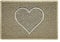 Nicoman Heart Shape Embossed Entrance Door Mat Non Slip Dirt Trapper PVC Spaghetti Mat with Rubber Base, Jet Washable Quick Drying Doormat Indoor or Outdoor - (Small, Beige, 60 x 40cm)