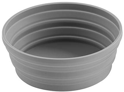 Ecoart Silicone Expandable Collapsible Bowl for Travel Camping Hiking (Gray(L))