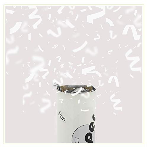 Palucart 12 sparacoriandoli Bianco spara coriandoli Bianco 40cm Cannone sparacoriandoli con coriandolo di Carta biodegradabile 9406