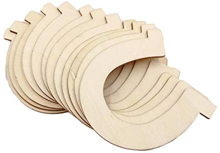 DIY Holzscheiben Holz Ausschnitte unvollendete Holzverzierungen für Heimtextilien Handwerk 24St