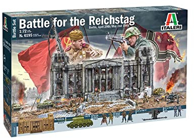 Italeri 6195S 1:72 Battle-Set 1945 Fall of The Reichs, Modellbau, Bausatz, Standmodellbau, Basteln, Hobby, Kleben, Plastikbausatz, detailgetreu, Red